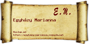 Egyházy Marianna névjegykártya