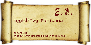 Egyházy Marianna névjegykártya