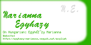 marianna egyhazy business card